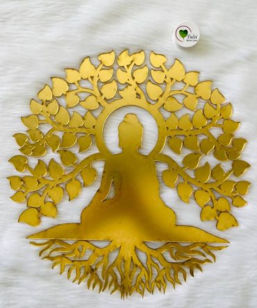 12 Acrylic Mahaveer Swami With Tree Cutout (C)