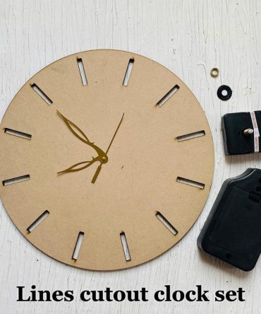 12 Line cutout Clock Set