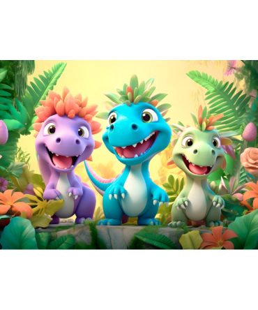 12oz Sublimation Flip Top Water Bottle Print – Dino #12