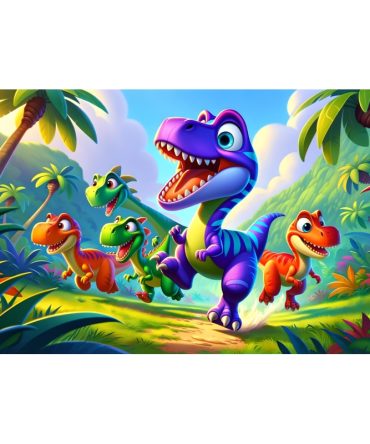 12oz Sublimation Flip Top Water Bottle Print – Dino #3