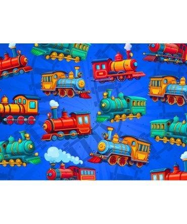 12oz Sublimation Flip Top Water Bottle Print – Trains #4