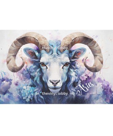 16oz Libbey Glass Can Sublimation Print – Zodiac Sign Aries