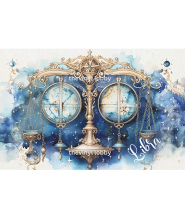 16oz Libbey Glass Can Sublimation Print – Zodiac Sign Libra
