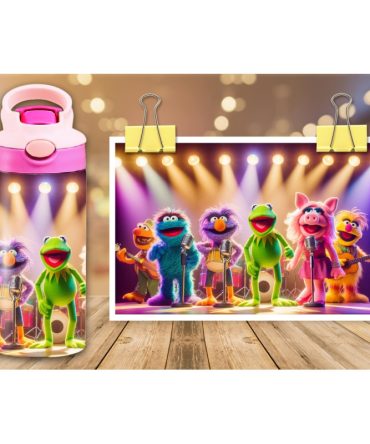 12oz Sublimation Flip Top Water Bottle Print – Muppets #1