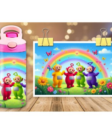 12oz Sublimation Flip Top Water Bottle Print – Teletubbies #5