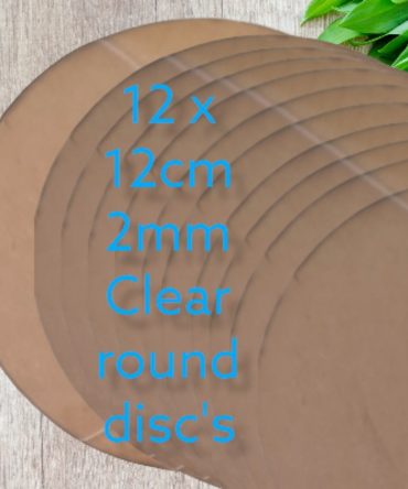 12 x 12cm Round Acrylic Disc’s