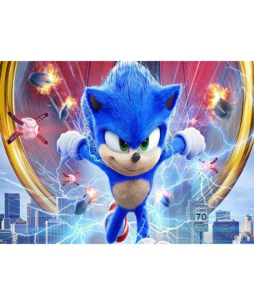 12oz Sublimation Flip Top Water Bottle Print – Blue Hedgehog
