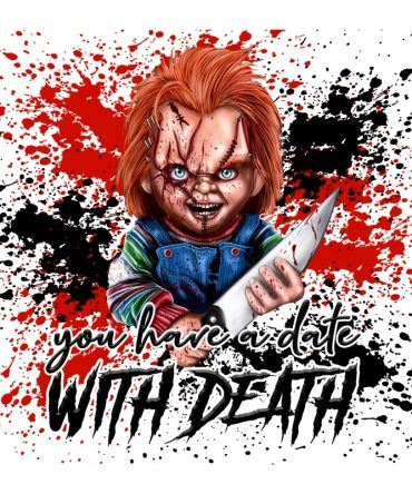 20oz Skinny Tumbler Printed Paper – Chucky you have a date