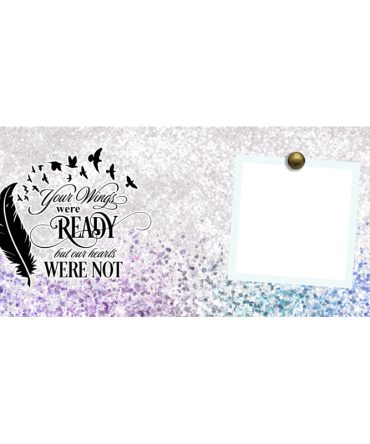 Your Wings Template with 1 Photo Printed Sublimation Paper for 11oz and 15oz Mugs