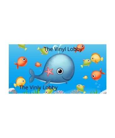 12oz Sublimation Flip Top Water Bottle Print – Cute Whale
