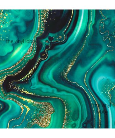 20oz Skinny Tumbler Printed Paper – Green Marble Ink