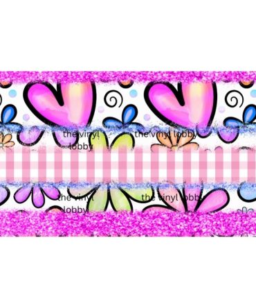 16oz Libbey Glass Can Sublimation Print – Glitter Hearts