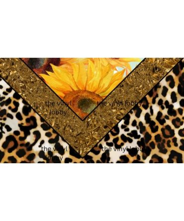 16oz Libbey Glass Can Sublimation Print – Glitter Leopard Sunflower
