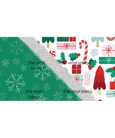 16oz Libbey Glass Can Sublimation Print – Green Christmas