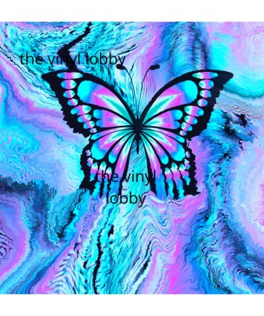 20oz Skinny Tumbler Printed Paper – Colourful Oil Butterfly
