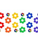 16oz Libby Glass Can Sublimation Print – Bright Flowers
