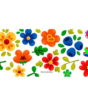 16oz Libby Glass Can Sublimation Print – Colourful Flowers