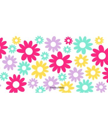 16oz Libby Glass Can Sublimation Print – Flower Power
