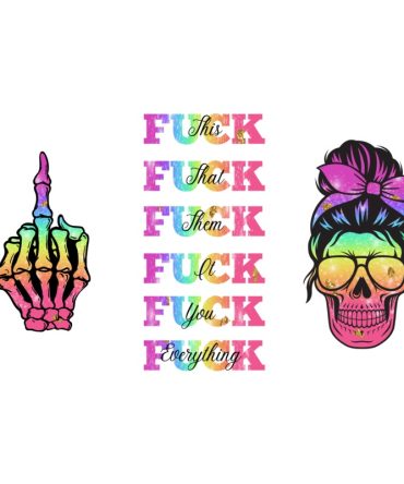 16oz Libby Glass Can Sublimation Print – Messy Bun
