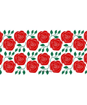 16oz Libby Glass Can Sublimation Print – Rose Garden
