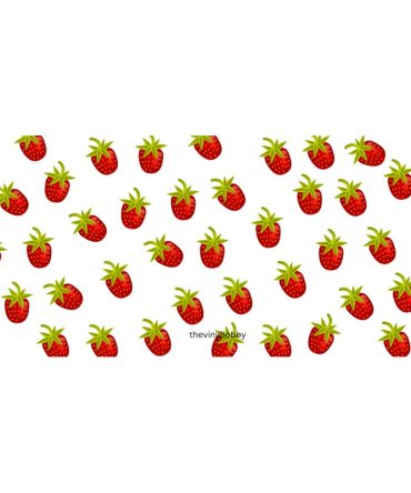 16oz Libby Glass Can Sublimation Print – Strawberries
