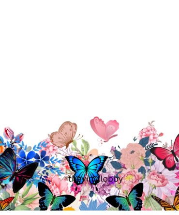 16oz Libby Glass Can Sublimation Print – summer Butterflies.