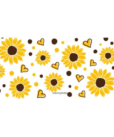 16oz Libby Glass Can Sublimation Print – Sunflower Hearts