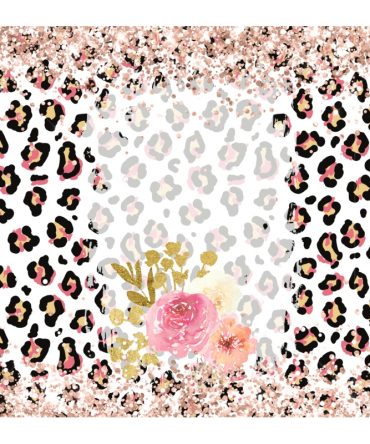 20oz Skinny Tumbler Printed Paper – Blank Pink Leopard