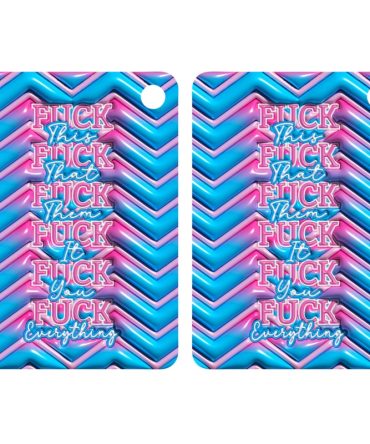 Zigzag Sublimation Print to fit Sublimation Rectangle hardwood Keyrings.