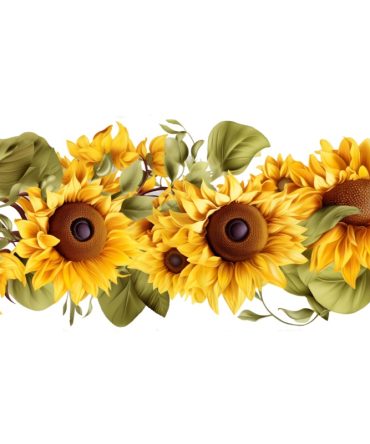 16oz Libbey Glass Can Sublimation Print – 3D Sunflower