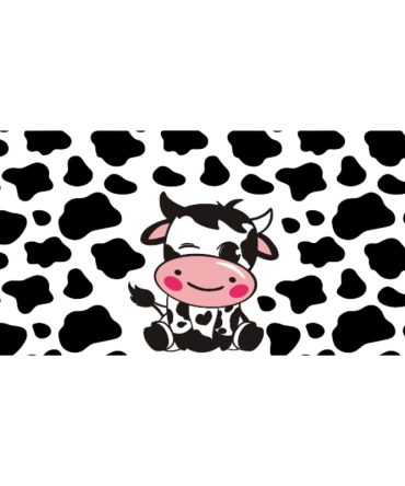 16oz Libbey Glass Can Sublimation Print – Black Baby Cow