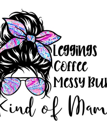 16oz Libbey Glass Can Sublimation Print – Messy Bun