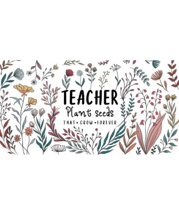 16oz Libbey Glass Can Sublimation Print – Teacher plants and seeds