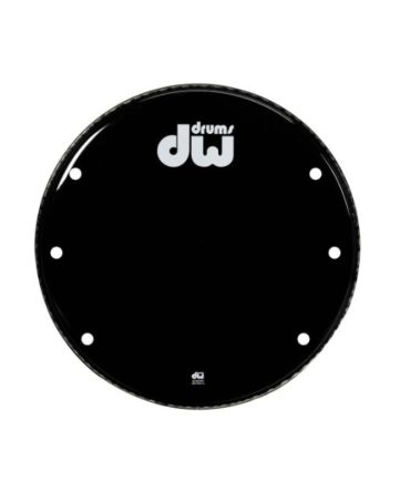 DW 22 Bass Drum Resonant Head Gloss Black Vented