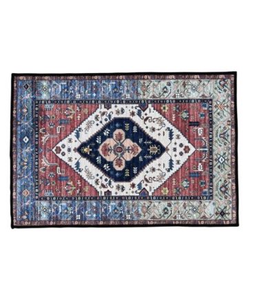 Ahead Tribal Persian Drum Rug Red/Blue