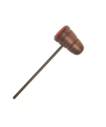 A&F Lowboy Brown Wood/Red Hyde Drum Beater