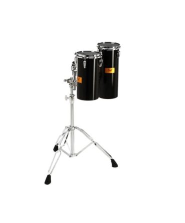 Pearl Rocket Toms Black w/Stand 6X12 and 6X15