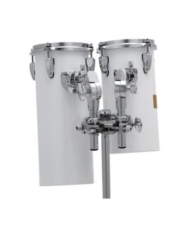 Pearl Rocket Toms White w/Stand 6×12 & 6×15